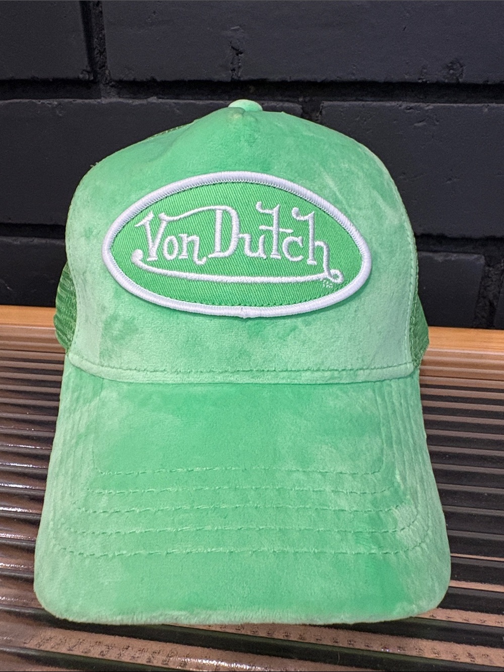 Von Dutch Mint Green Logo Mesh Back Cap
